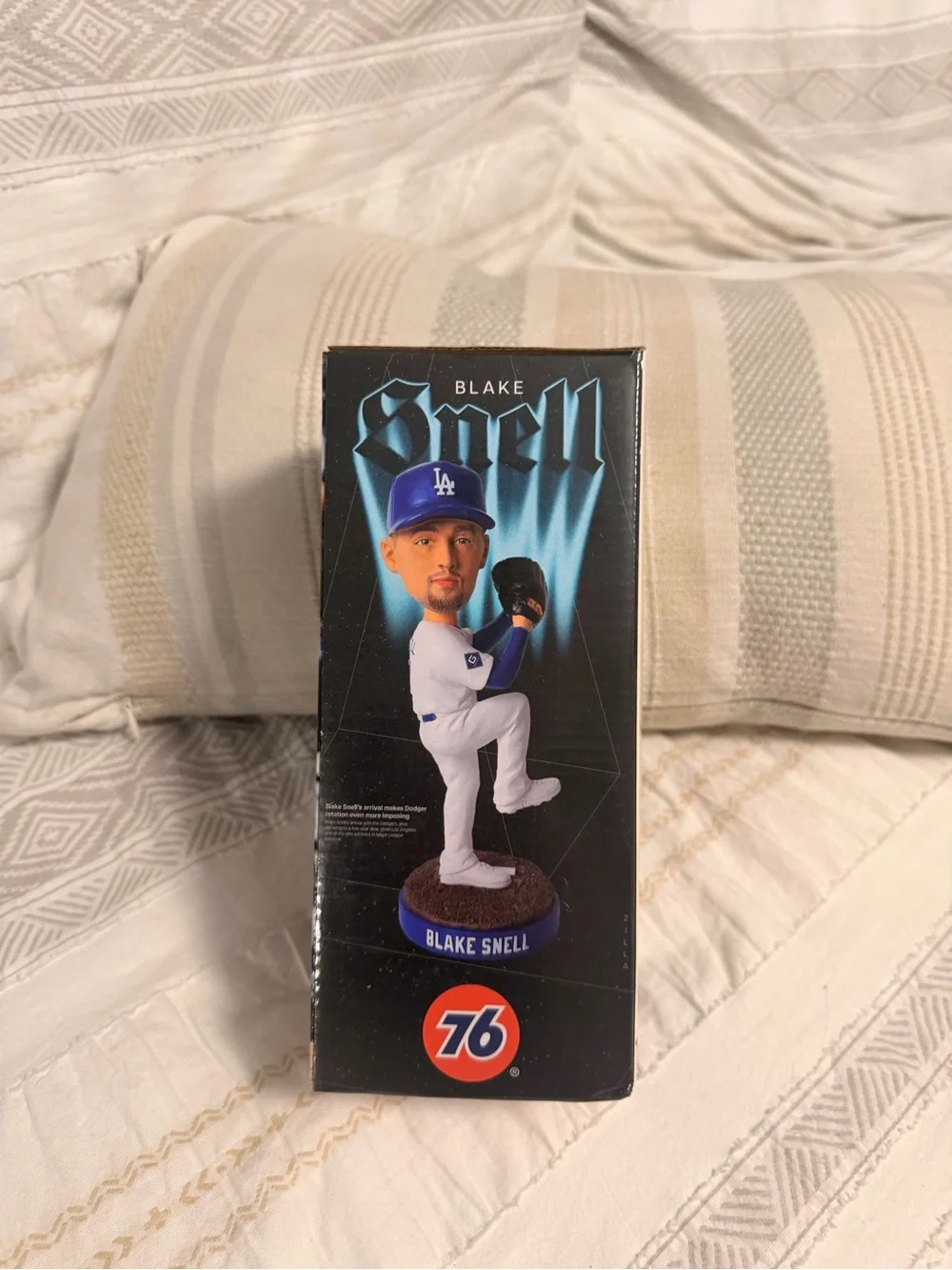 White and Blue Bobblehead - Blake Snell